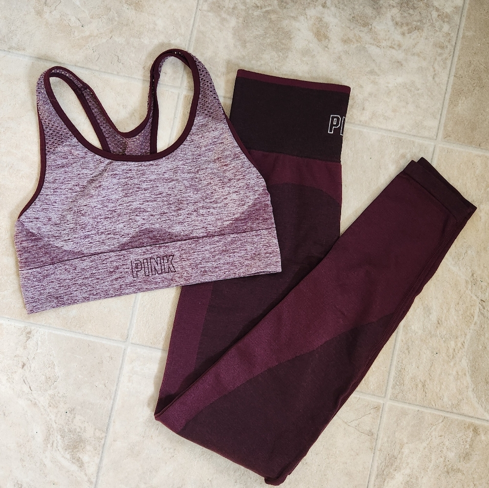 Victoria Secret Pink Seamless Athletic Set - Size XS